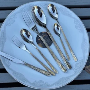 سرویس قاشق و چنگال 30 نفره 135 پارچه یونیک مدل لاکچری